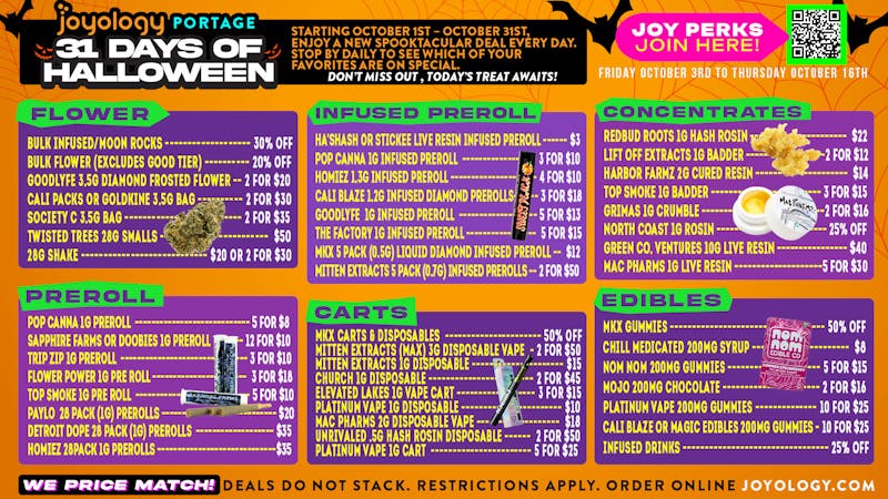 Joyology Portage - Now Open 🎃 31 Days of Halloween Deals at Joyology 👻