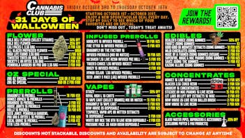 Cannabis Club - New Buffalo 🎃 31 Days of Halloween Deals at CannabisClub 👻
