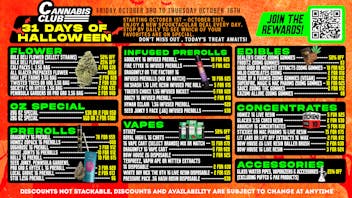 Cannabis Club - New Buffalo 🎃 31 Days of Halloween Deals at CannabisClub 👻