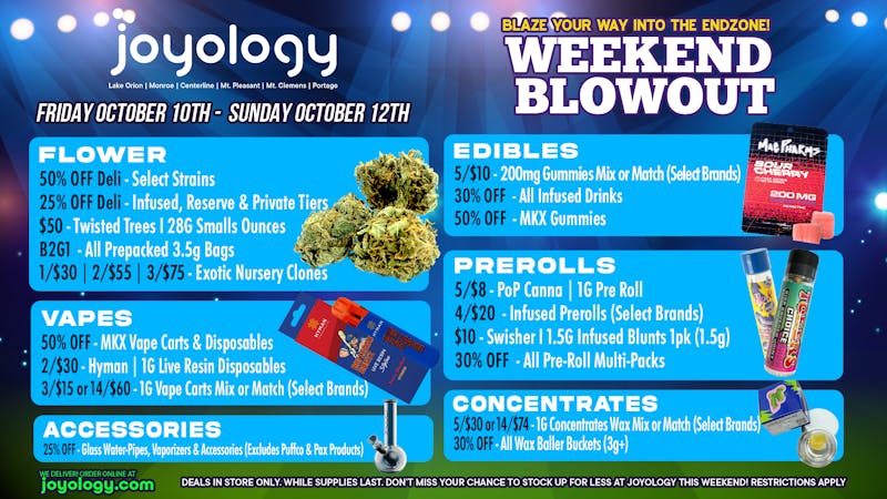 Joyology of Mt Clemens 🏈 Blaze Into Savings: Joyology Weekend Deals