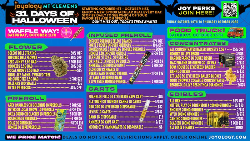 Joyology of Mt Clemens 🎃 31 Days of Halloween Deals at Joyology! 👻
