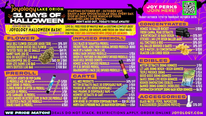 Joyology of Orion Spooktacular Savings at Joyology Lake Orion! 👻🌿