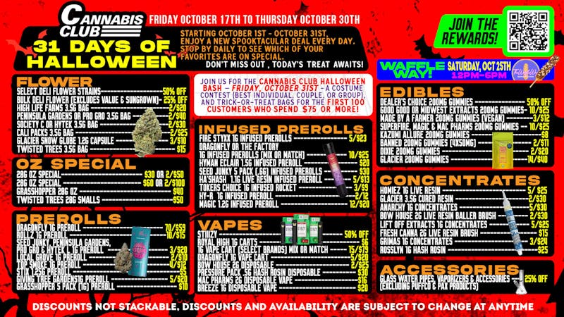 Cannabis Club - New Buffalo 🎃 Spooktacular Savings All Month Long! 🌿👻
