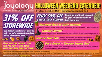 Joyology Centerline Delivery 🎃 Halloween Weekend Extended at Joyology 👻