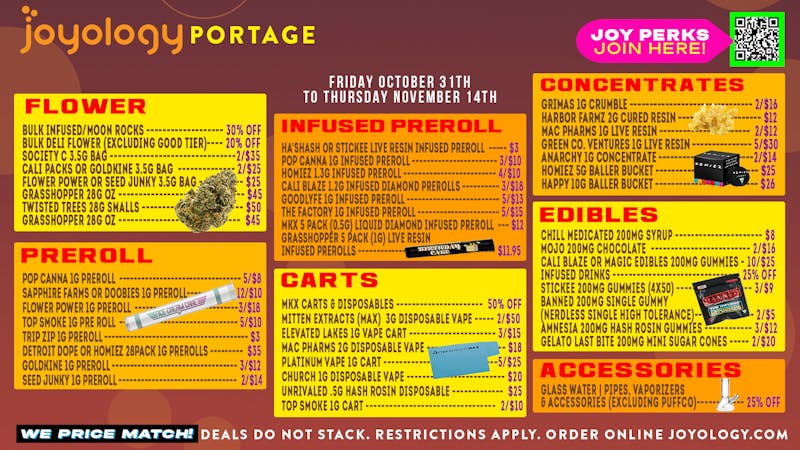 Joyology Portage - Now Open 🔥 Joyology Portage Weekly Deals 🌿