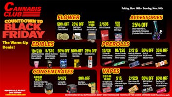 Cannabis Club - New Buffalo 🔥 Cannabis Club Black Friday Warm-Up Deals! 🌿💥