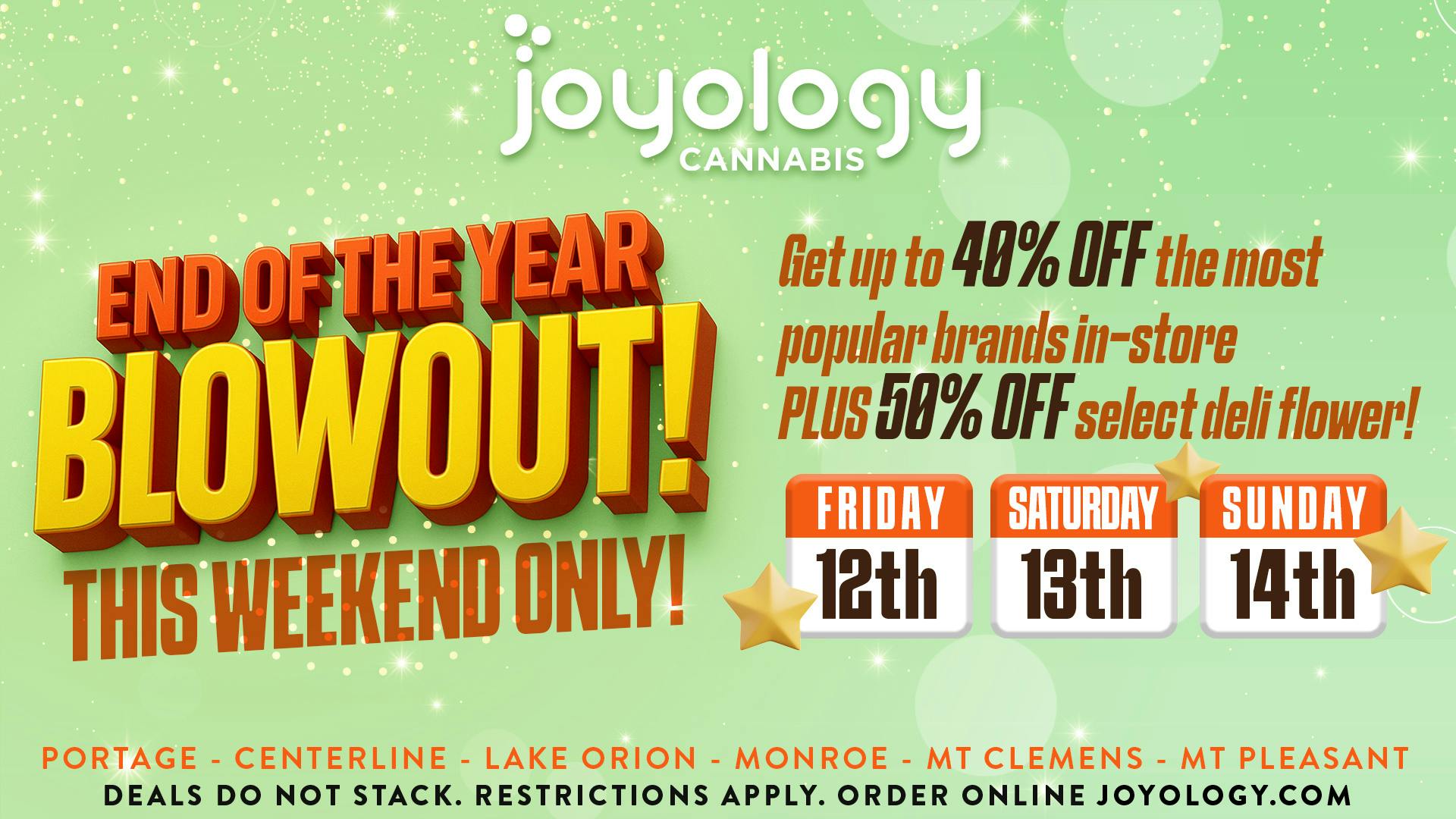 Joyology Lake Orion Delivery Joyology’s Big Year-End Blowout Savings Event 🎉