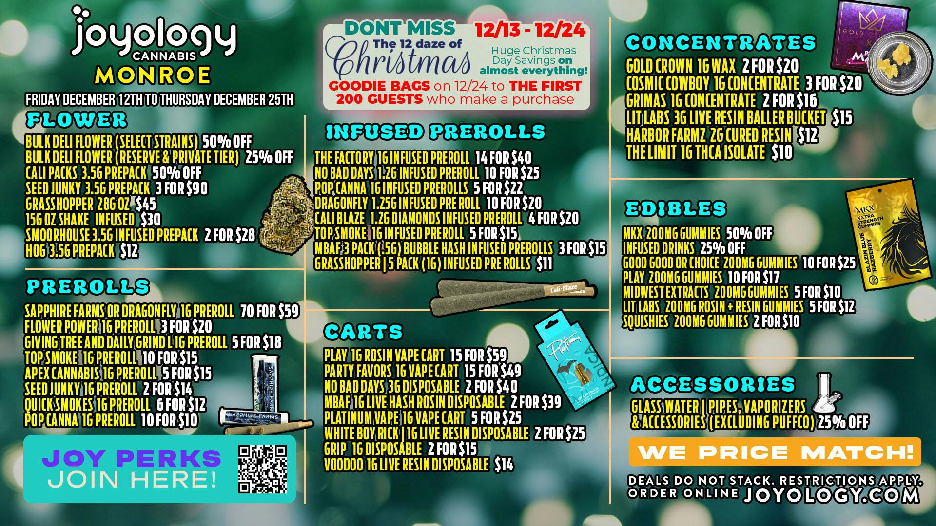 Joyology of Monroe Joyology Monroe Weekly Deals | Christmas Savings!