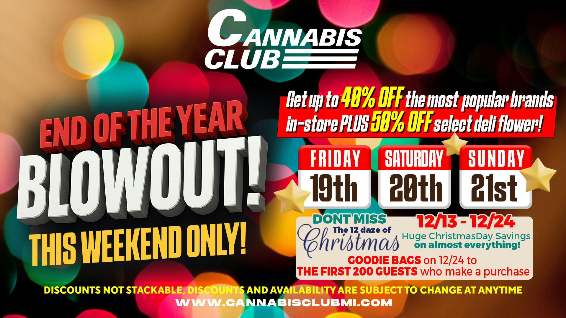 Cannabis Club - New Buffalo End Of The Year Blowout Weekend At Cannabis Club