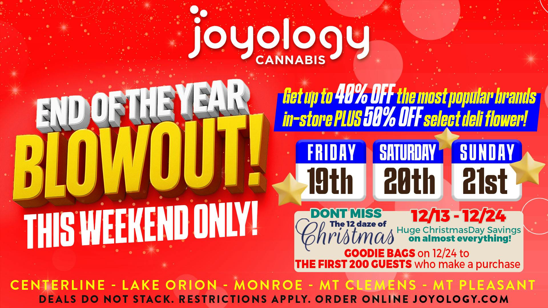 Joyology - Mt Pleasant Joyology End Of Year Blowout Weekend Deals! Joy!!!