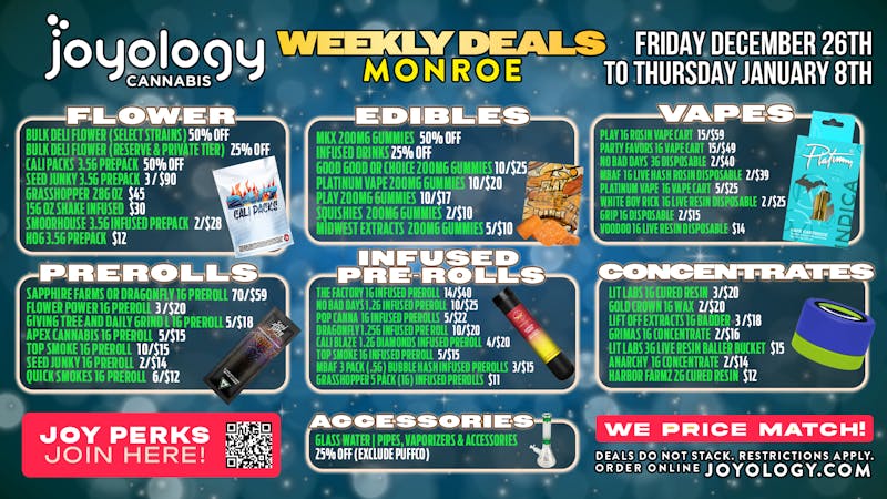 Joyology of Monroe Joyology Monroe Weekly Deals You Can’t Miss Now!!