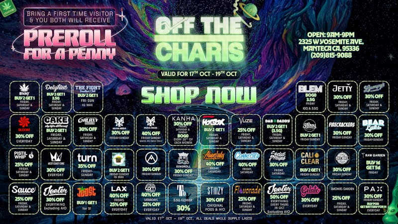 Off the Charts - Manteca Get your ghostly mostly deals!!!