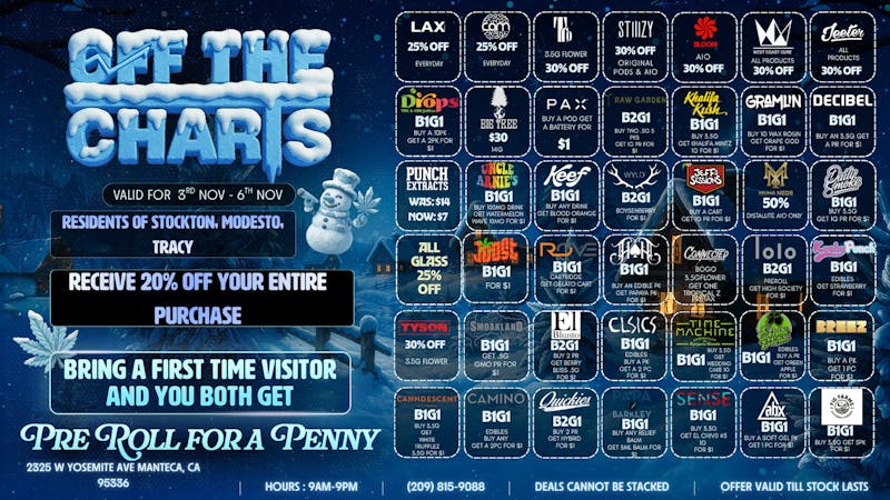 Off the Charts - Manteca Danksgiving Deals: Feast on our November Specials!