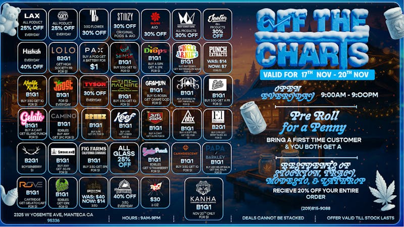 Off the Charts - Manteca 🍂Pumpkin Spice & Everything Nice Deals🔥🍂