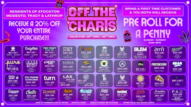 Off the Charts - Manteca 🎅🏻🎁Candy Cane Kush Deals🎅🏻🎄