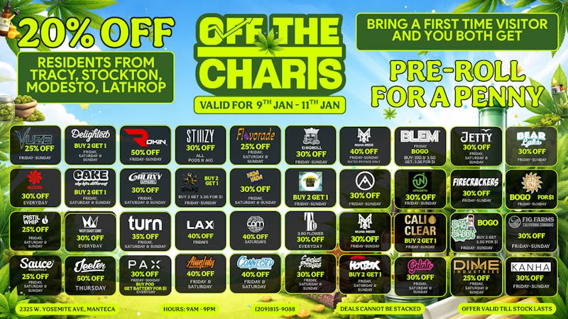 Off the Charts - Manteca ✨ Glow Up & Roll Up Deals🍃