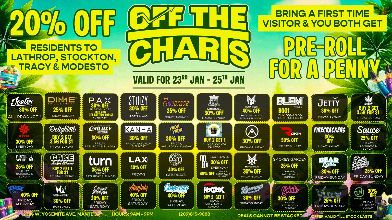 Off the Charts - Manteca ROLL YOUR WAY TO UNBEATABLE DEAL!!!