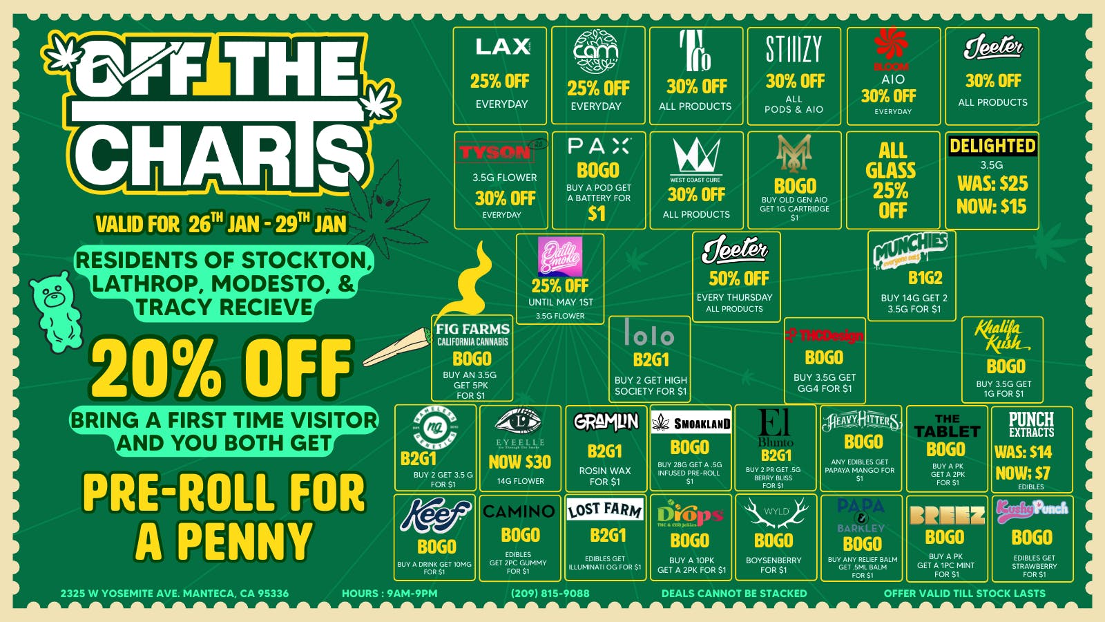 Off the Charts - Manteca ❄️🌿Frosty Deals, Sticky Buds! ❄️🌿