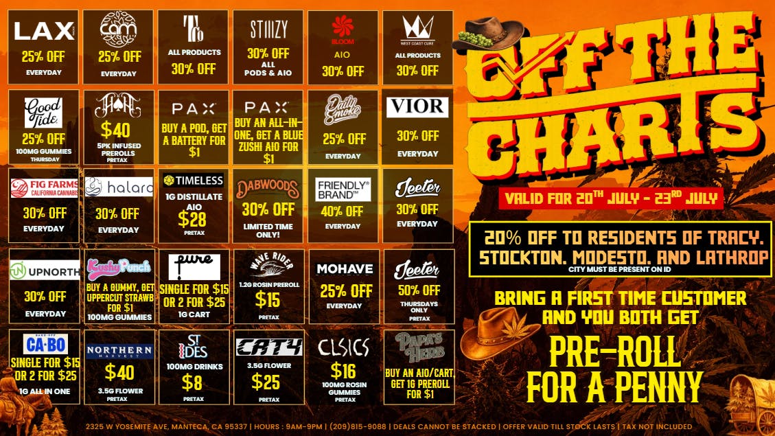 Off the Charts - Manteca WILD DEALS FROM THE WILD W YOSEMITE AVE
