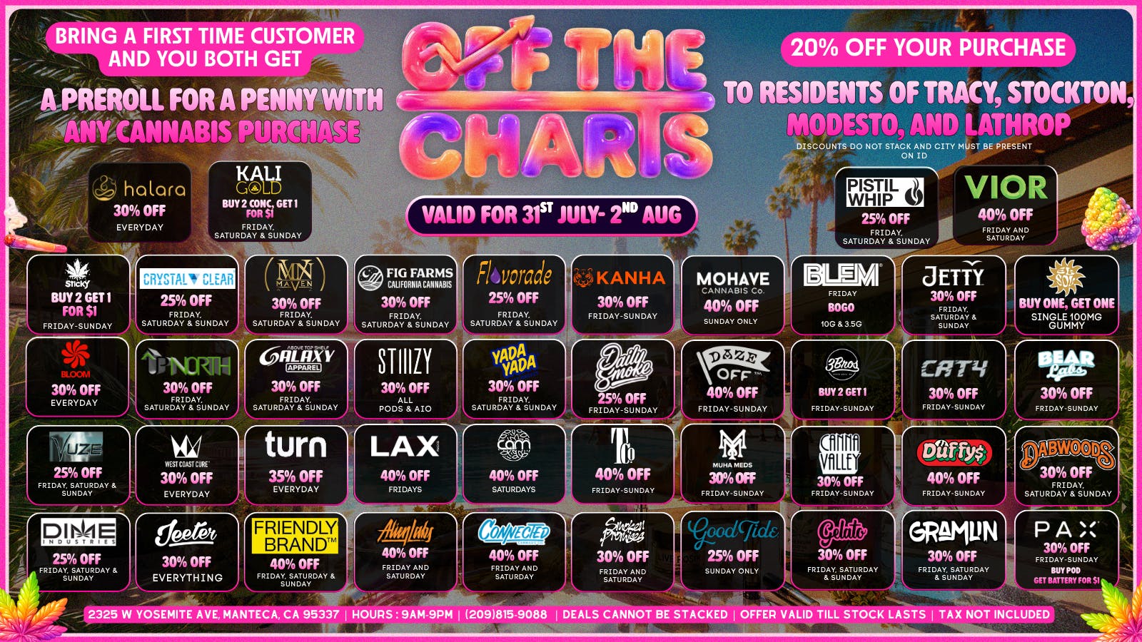 Off the Charts - Manteca THESE DEALS ARE HOOOOT!!!