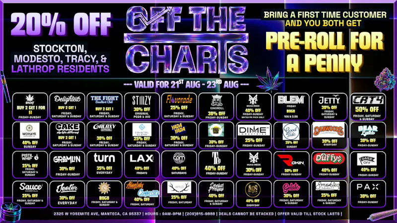 Off the Charts - Manteca We got the best summer deals for the best prices