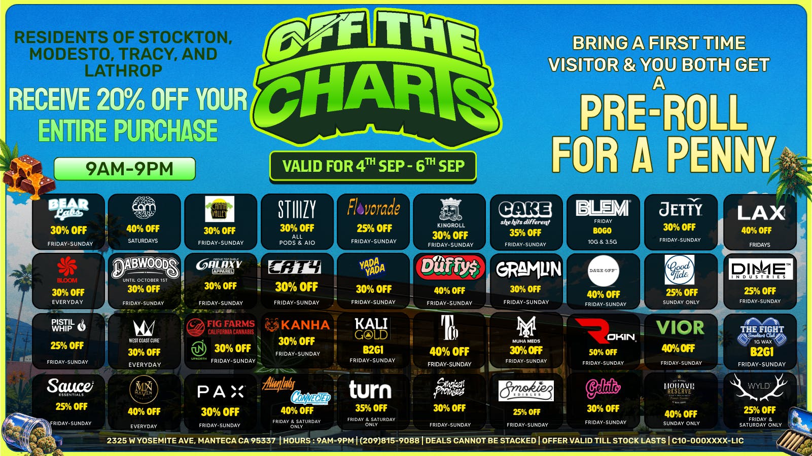 Off the Charts - Manteca Get Your Stash Right with these Fresh Deals🔥💥