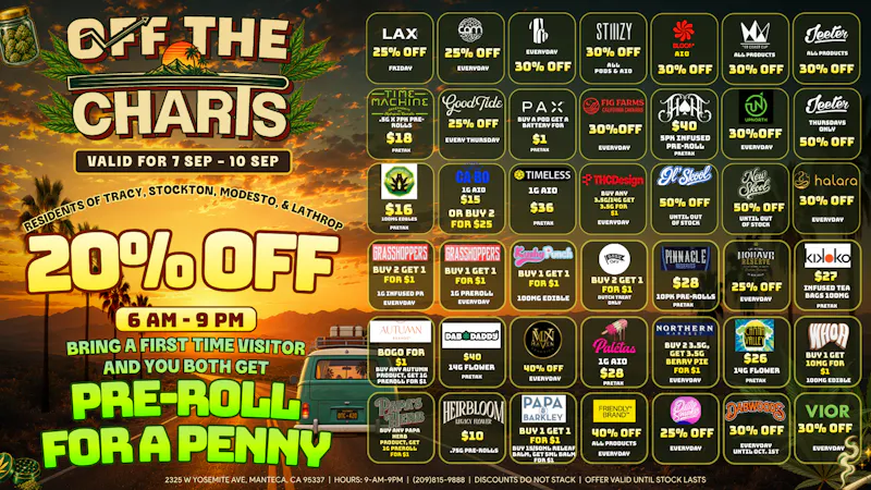 Off the Charts - Manteca Don't Miss Out On This Month's Fresh Deals!