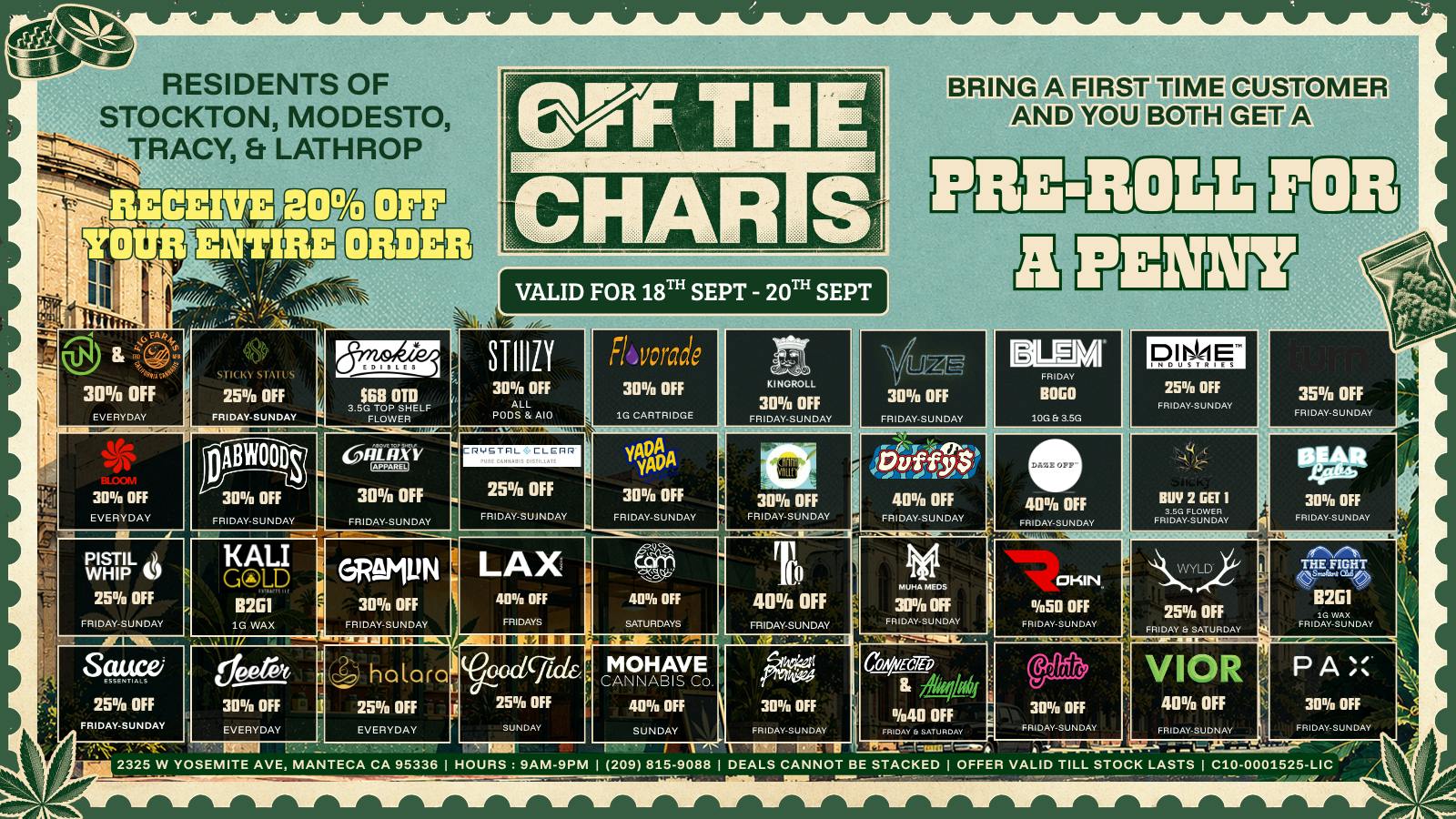 Off the Charts - Manteca Spark your Weekend with These Fire Deals 🔥💯