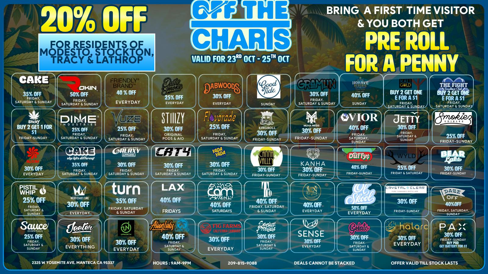 Off the Charts - Manteca SPOOKY GOOD DEALS FOR YOUR GHOSTLY SESSION👻