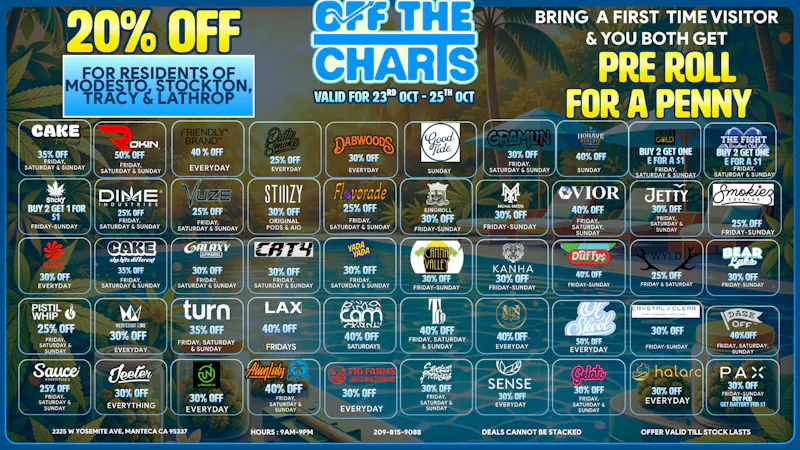 Off the Charts - Manteca SPOOKY GOOD DEALS FOR YOUR GHOSTLY SESSION👻
