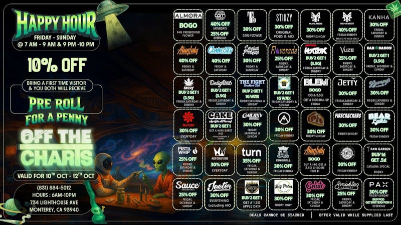 Off The Charts - Monterey Intergalactic Highs Await You!!