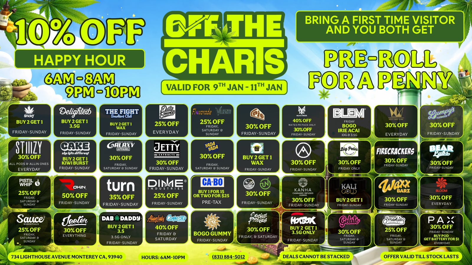 Off The Charts - Monterey 💨 High Times, Low Prices🍃