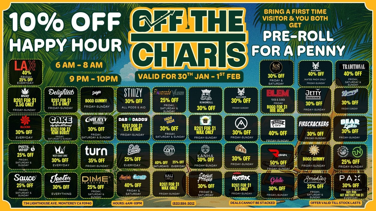 Off The Charts - Monterey Off the Charts Deals Are Blazing Through Monterey!