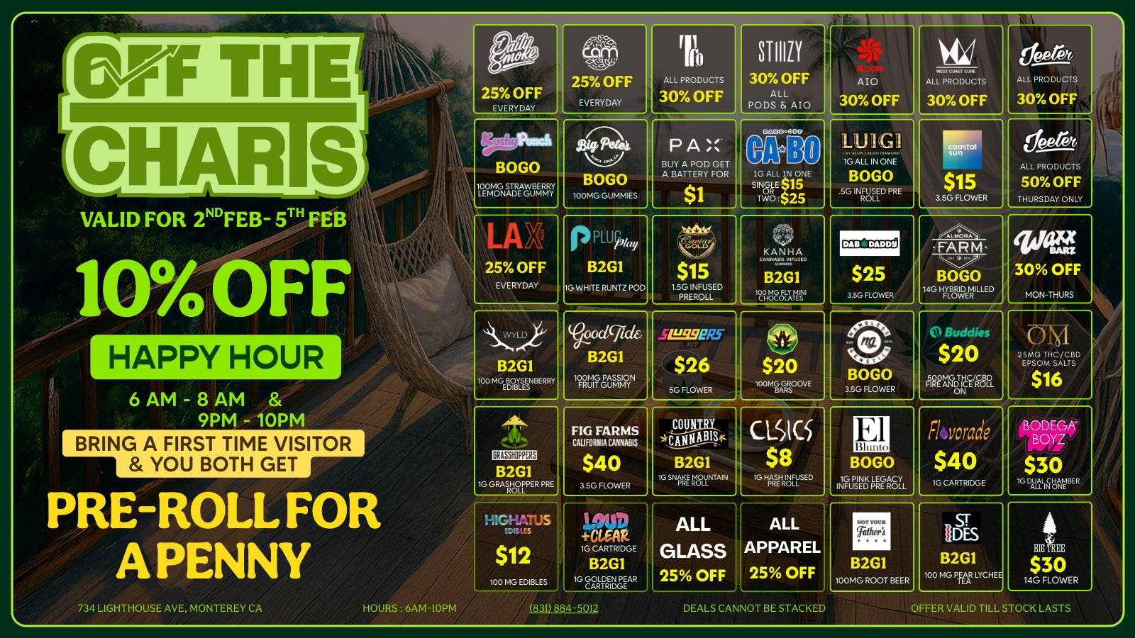 Off The Charts - Monterey 🌿💥 OFF THE CHARTS DEALS! 💥🌿