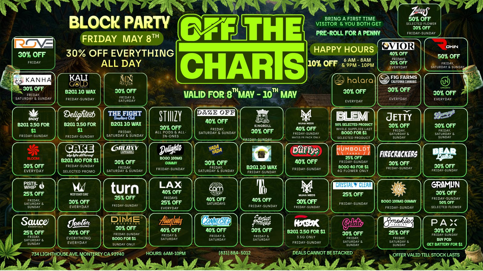Off The Charts - Monterey 🎉Party Weekend @ Off The Charts🎉