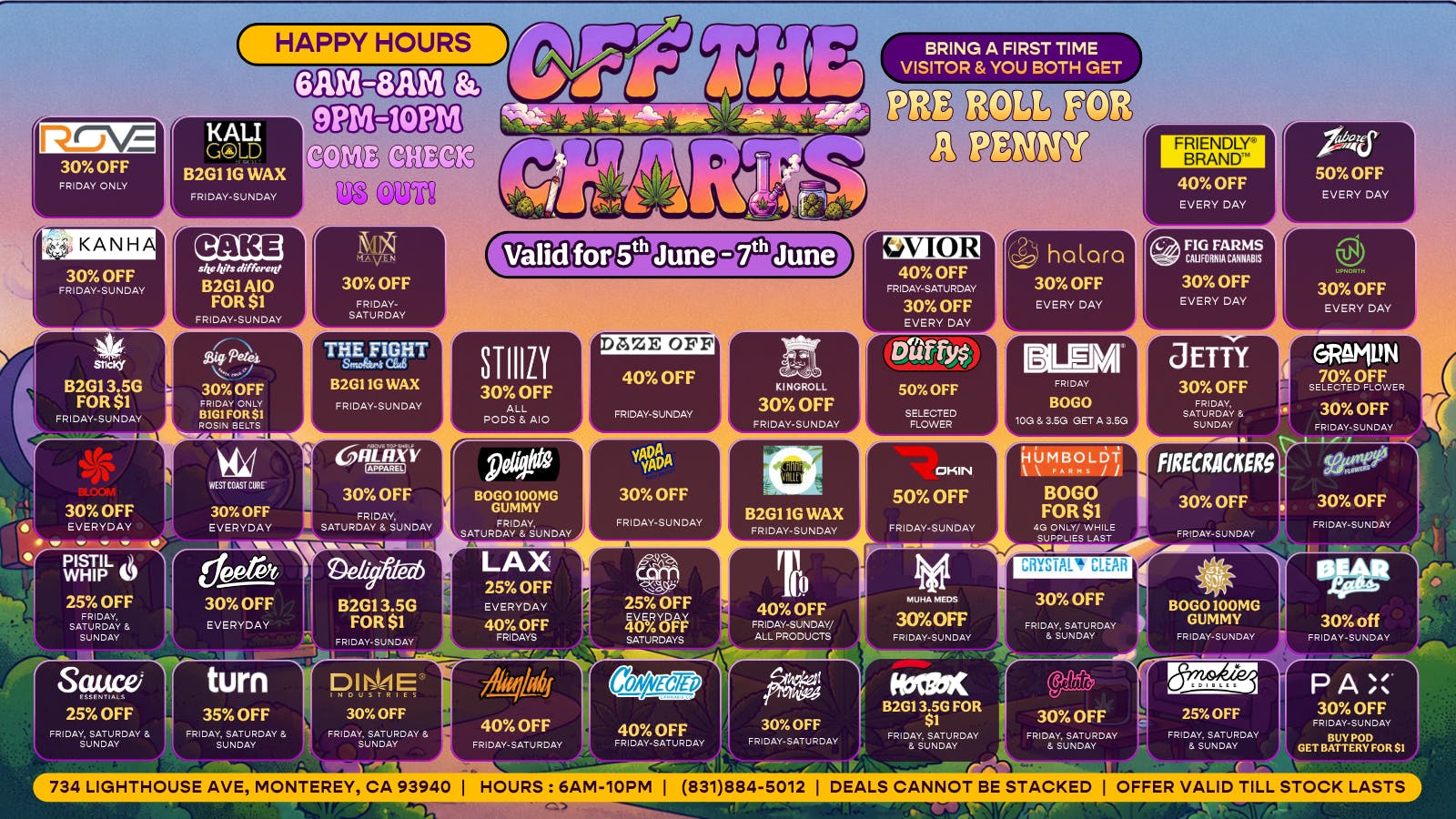 Off The Charts - Monterey 🎉 Catch the Vibe, Score the Surprise 🎉