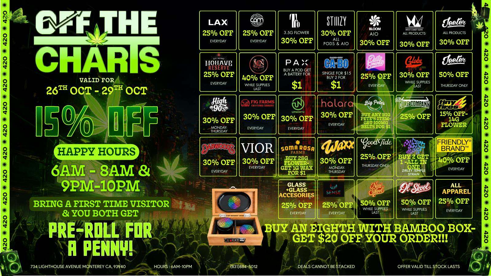 Off The Charts - Monterey 🎃🔥 Monterey, Let’s Get Lit This Fall! 🌿💚