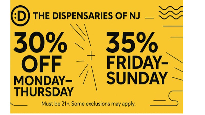 The Dispensaries of NJ - Somerset September All Day Happy Hour