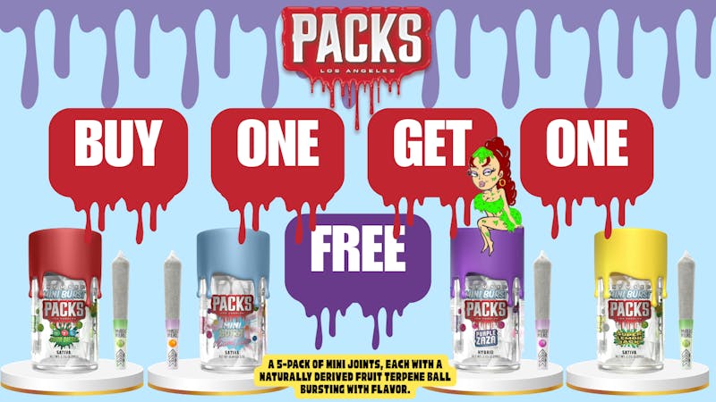 Mary Janes - A Legacy 2 Legal Dispensary BOGO Packs Los Angeles: Infused Mini Burst