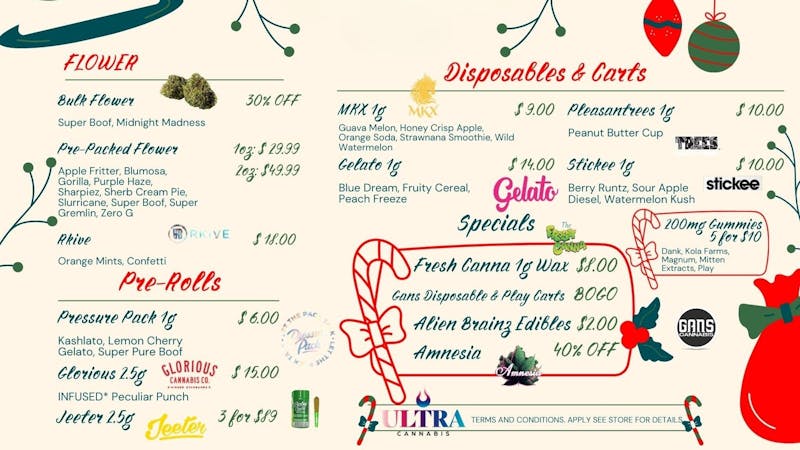 Ultra Cannabis - Recreational & Medical December at Ultra = Big Savings 🎁