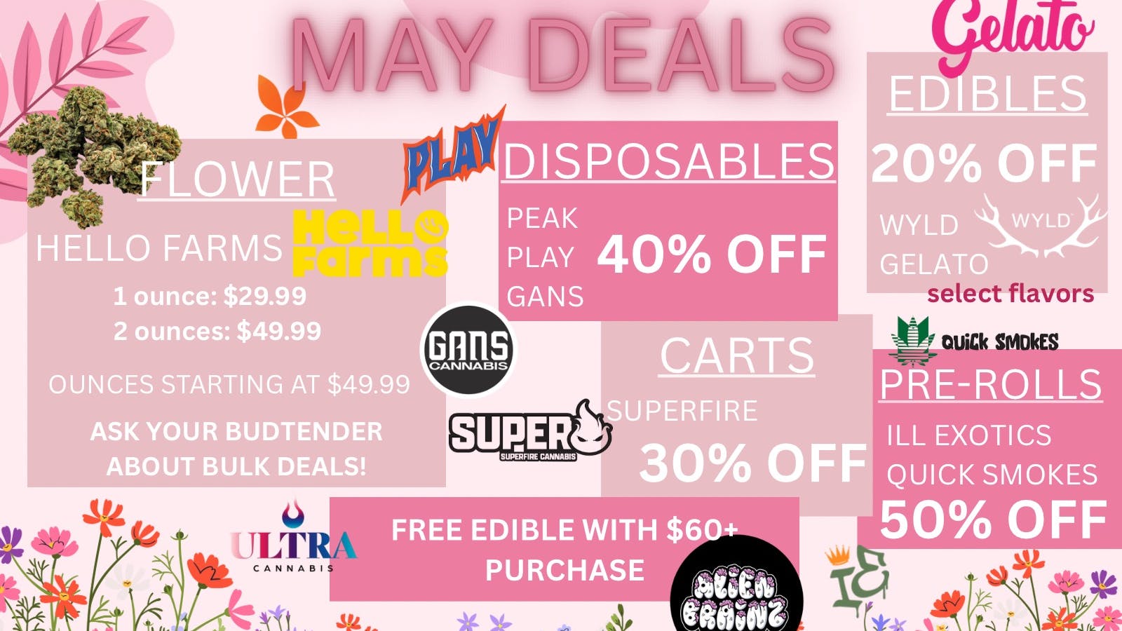 Ultra Cannabis - Recreational & Medical May Deals Are Live 🌸🔥 Big Savings All Month