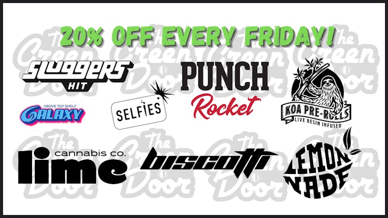 Green Door San Francisco Frosted Friday - 20% off infused products