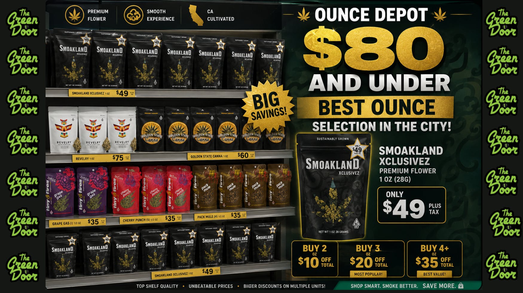 Green Door San Francisco $80 and under 14g & 28g SALE