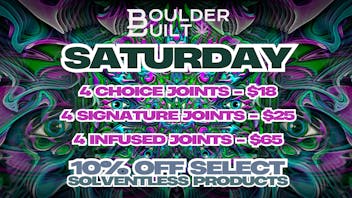 Boulder Built Pre-Roll Packs and Solventless Saturday