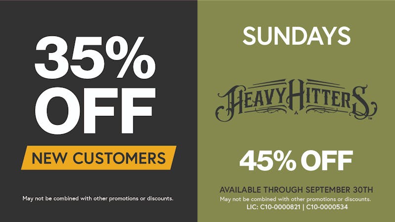 CLUB420 - Davis 35% OFF 1ST VISIT/45% OFF HEAVY HITTERS
