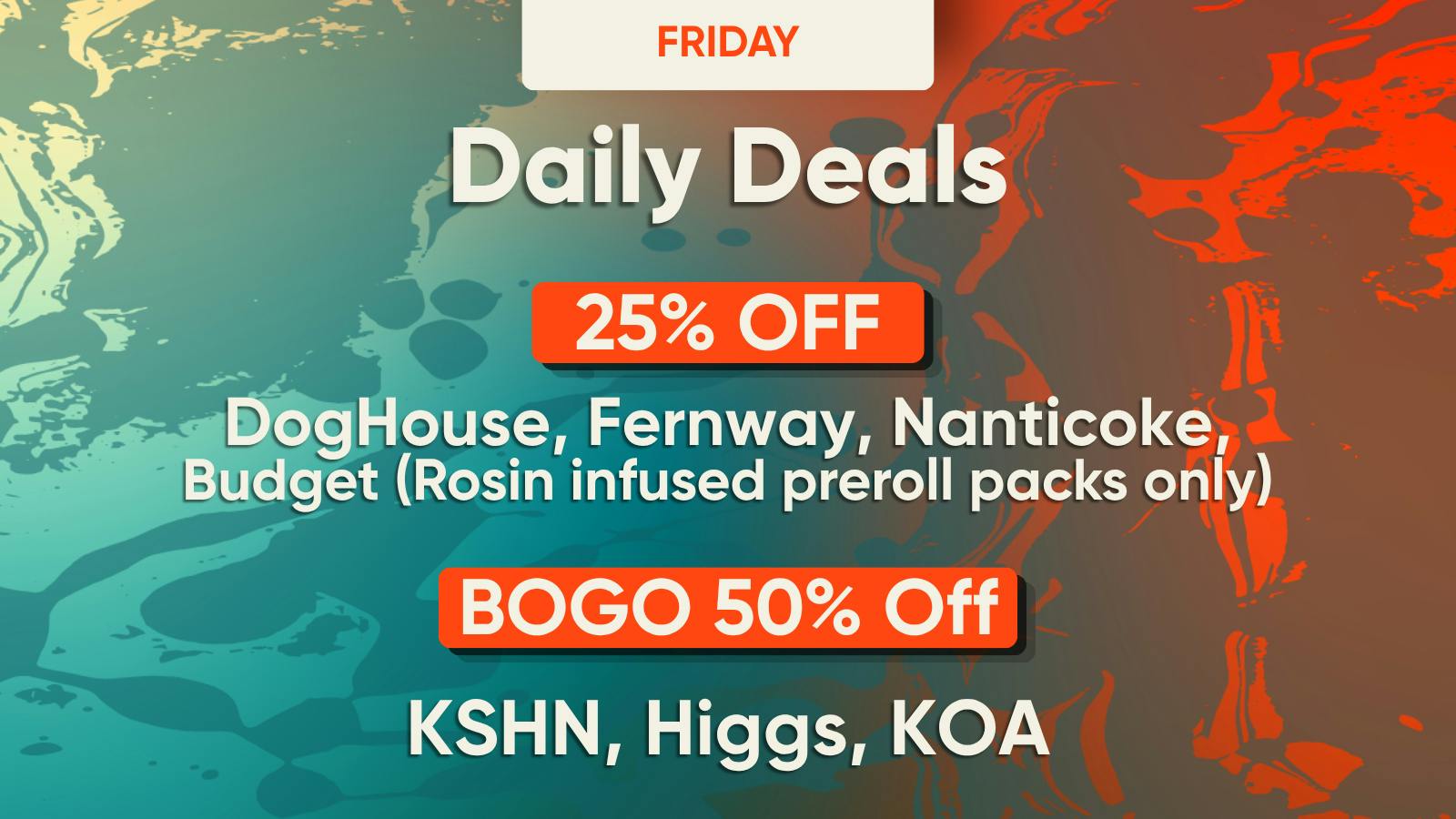 The Artist Tree Dispensary Farmingdale Friday Daily Deals