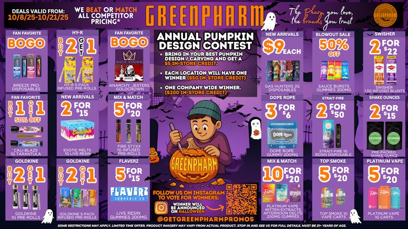 Green Pharm - Detroit - Recreational! 👻🎃Pumpkin Design Contest!!🎃👻