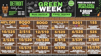 Green Pharm - Detroit - Recreational! 🦃🍗50% OFF First Time Customers!🍗🦃