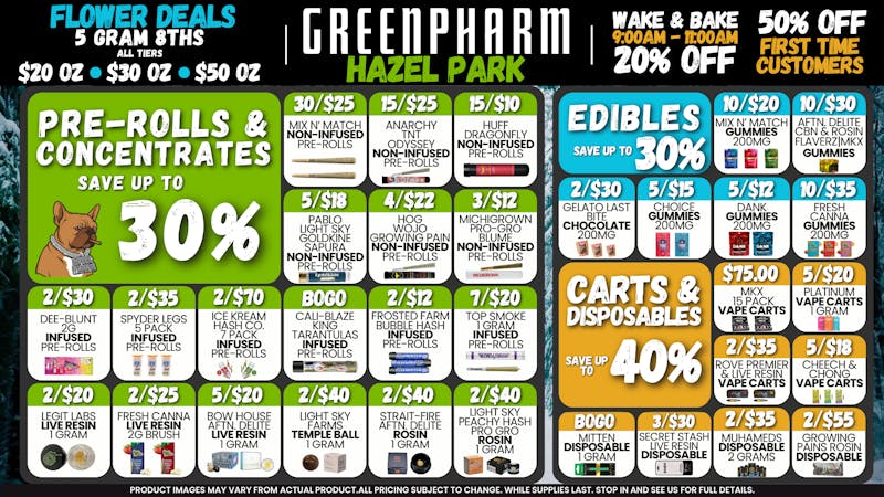 Green Pharm - Hazel Park - Recreational 🎉🥳HAPPY NEW YEAR!!🥳🎉