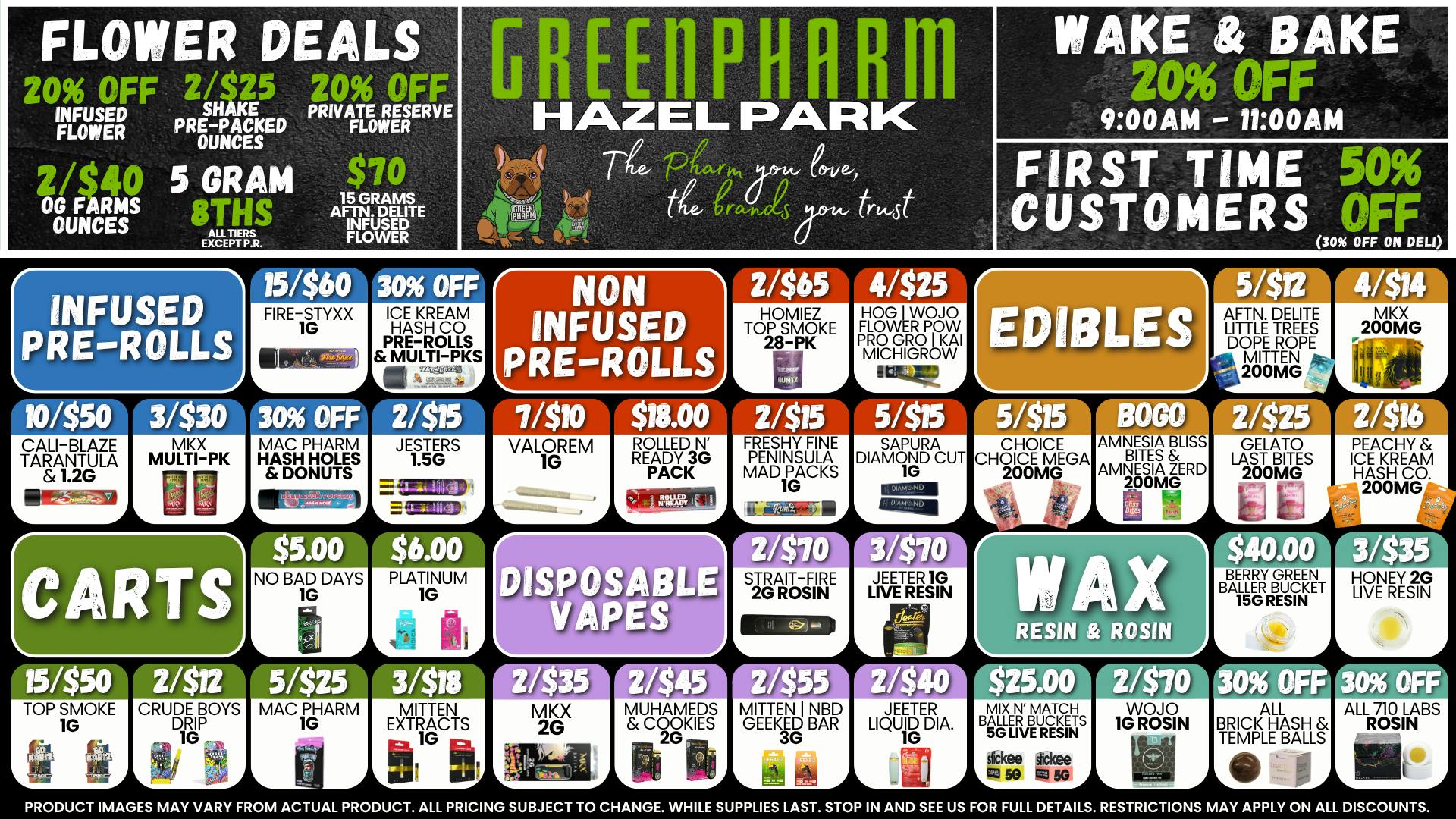 Green Pharm - Hazel Park - Recreational 🎉🥳50% OFF First Time Customers!🥳🎉